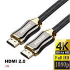 Ethernet Hdtv 2160p 4k 3d Chrome  braided Ultra Hd Hdmi Cable V2 0 High Speed