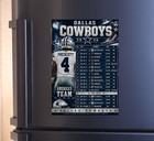 Dallas Cowboys Magnet Schedule 2026-2027 Season  5 X 7 Inches  High Definition