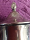 Vintage Silverplated Coffee Pot Ornate Footed Teapot Hinged Lid Insulated Handle