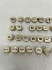 Set 48 Vtg Salvaged Royal Safari White Plastic Typewriter Keys Letters Numbers