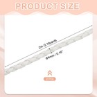 2 Pcs Braided Leather Cords  Round Leather Strap 4mm Dia  2 32 Yards  White