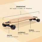 Bamboo Carbon Fiber Longboard Skateboard- 38 5    X 9   