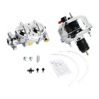 7  Street Hot Rod Power Brake Booster   Master Cylinder Chrome Brakes Custom Car