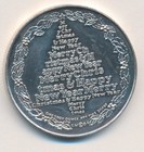 1984 Crown Mint Merry Christmas 1 One Troy Ounce 999 Silver Round