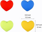 120 Pcs Colorful Resin Heart Plastic Mini Flatback Hearts Resin Bulk Embellishme