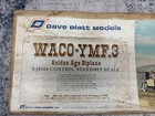 Dave Platt Models Waco Ymf 3 Balsa Biplane Rc 4 Model Kit 60    Wingspan No Plan