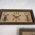 Vintage Southwestern Sand Painting Art Lot 3 Framed Native American Style