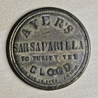1862 Encased Postage Three Cent Ayer s Sarsaparilla W  Mica