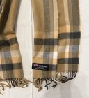 100  Cashmere Made In Scotland Plaid Long Scarf Size 65 12 Inches
