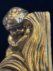 Antique Armor Gilt Bronze Cherub Bookend Figure Art Nouveau Art Deco 1 Only
