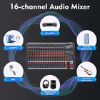 16 Channel Audio Mixer Professional Sound Board Mixer Dj Mixing Console System