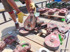  1  Tower Derrick Pulley Block 12 Ton Bronze Bushed Size 8  7 8  Wire Rope K4170