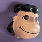 Vtg Halloween Peanuts Lucy 60s Plastic Mask Snoopy Psychiatrists Rare Ben Cooper