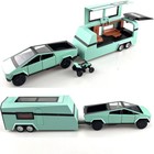 Scale 1 32 Tesla Pickup Trailer Rv Model Kit Diecast Alloy Car Toy Model - Green