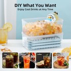 3 Pack Round Mini Ice Cube Tray  For Freezer With Lid   Bin Bpa Free