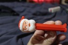 Vintage 1980 Santa Claus Pez Dispenser W feet   His Eyes Open  Made In Slovenia