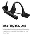 Aftershokz Opencomm Bluetooth Wireless Headset - Black  asc100 