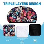 Women s Shower Caps  3-layer Terry Lined  Waterproof   Reusable Bath Hair Covers