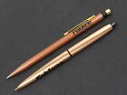 Metallic Copper Feldene Pens Drug Rep Pharmaceutical Promo Advertising Lot Of 2
