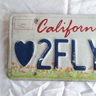 Vtg California Poppy Vanity Love2flyyy License Plate Rare