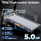 5 3 Hp Folding Treadmill W  20-level Adj Incline Silent Brushless Motor 71 Prese