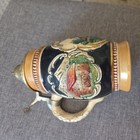 Vtg Original King Lidded Beer Stein Germany Textured  715