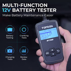 Topdon Bt50 12v Car Battery Tester Battery Load Tester Unlock Cranking Test