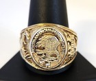 Sterling Gold Gilt Size 14 Ring Diamond North American Hunting Club Life Member
