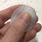 One White Selenite Worry   Comfort Stone 