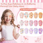 75 Pcs -kids Eye Patches  With 15 Cute Styles  Soft Breathable Cotton Adhesive