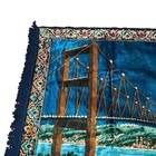 Turkish Velvet Wall Tapestry Rug Istanbul Bosphorus Bridge Suleymaniye Mosque