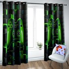 Perfemet Game Blackout Boys Curtains Panel Set Of 2 Video Gamer Console Cutai   