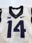 Game Worn Used Nike Tcu Horned Frogs Football Jersey Size 40  14