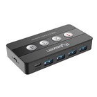 Usb 3 0 Switch Selector  4 Port Kvm Switches Usb Hub Peripheral Kvm Switcher Box