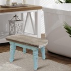 Farmhouse Wooden Step Stool - Rustic Solid Wood Design  300lb Capacity  Sturdy