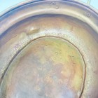 Antique Copper Oval Basin Pan Primitive Hand Hammered Brass Handles Farmhouse