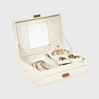 A New Day Two Drawer Organizer Jewelry Box Storage Divided Tray Mirror