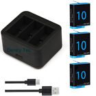 For Gopro Hero 9 Hero10 Black Ahdbt-901 Addbd-001 Hero 9 10 Battery  2 3-pack 