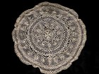 Gorgeous Antique Maltese Hand Made Silk Bobbin Lace Doily Set