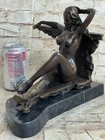 Original Aldo Vitaleh Nude Temptress Woman Bronze Sculpture Marble Statue