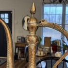 Antique Middle Eastern persian Copper Ewer  Hand-hammered Details  Rich Patina