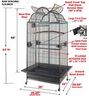 X-large Elegant Bird Parrot Play Top Cage Cockatiel Macaw Conure Aviary Cage