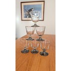 Mcm Silver Luster Mercury Glass Footed Cocktail Glasses Set Of 6
