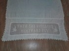 Antique Linen Baby Carriage Pram Cover Post Civil War Song Lyrics Tatted Inserts