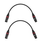 Rannsgeer 1ft Xlr Male To Female Microphone Cable  2-pack  R7201