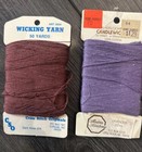Vintage Candle Wicking Yarn Lot Of 4 Diff  Packs- 3-50 Yards 1-35 Yards Red Rose