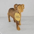 Hand-carved Wooden Ram Goat Figurine With Dr  Livingstone I Presume Tag