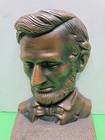 Vintage Abe Lincoln Verona Cast Bronzed  Bookend President Bust
