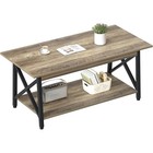 Sturdy Modern Coffee Table W  2 Tier Storage Space Living Room   Bedroom New
