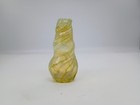 Hand Blown Art Glass Genie Bottle Shape Bud Vase Greens  Yellows  Orange 3 75 
